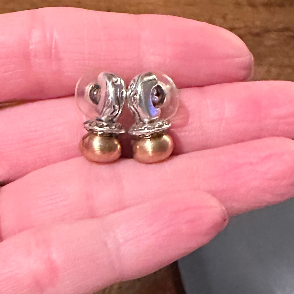 Brighton Two-Tone Post Earrings. - image 1